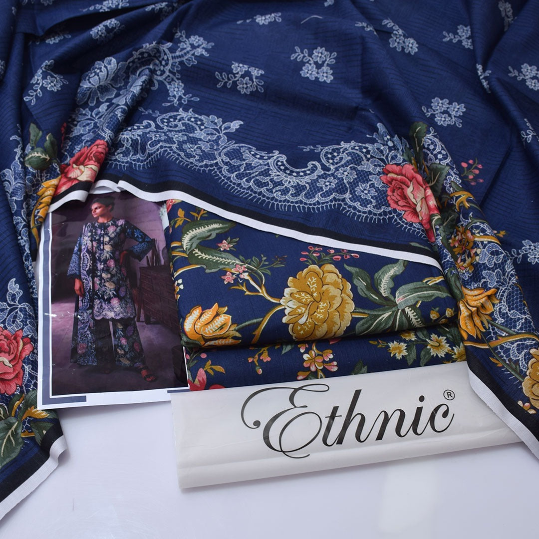 Ethnic Digital Printed Khaddar 3-Piece Un-Stiched