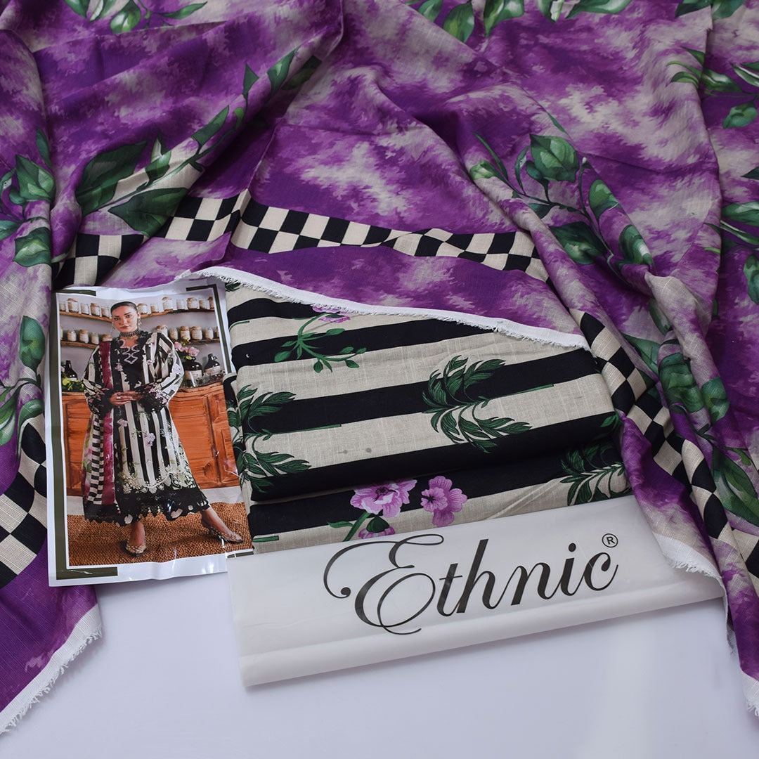 Ethnic Digital Printed Khaddar 3-Piece Un-Stiched