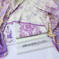 AlKaram Digital Printed Dhanak 3-Piece Un-Stiched
