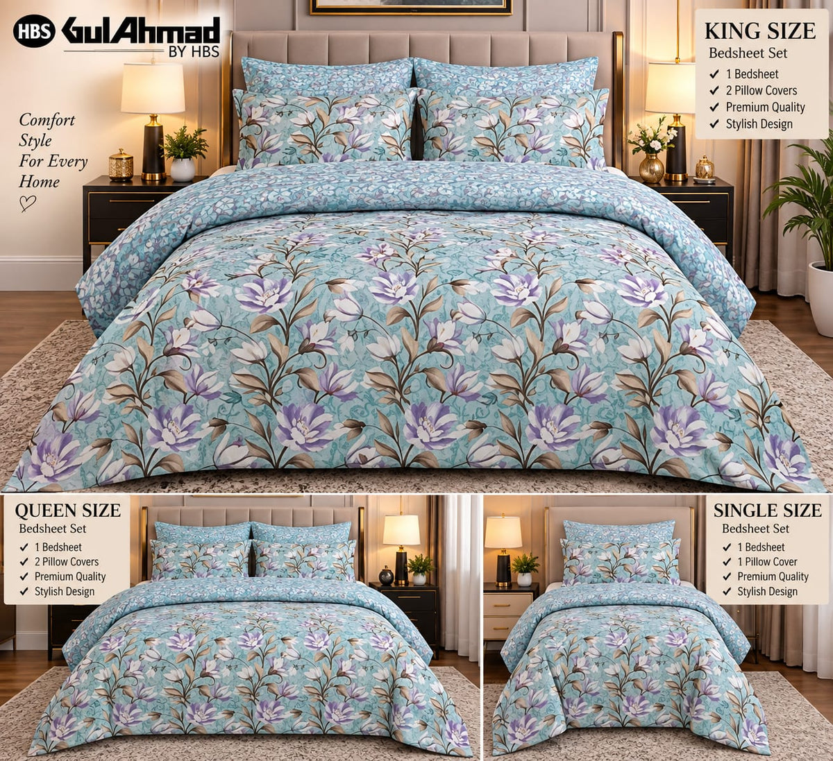 PREMIUM COTTON KING SIZE BED SHEET